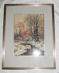 Original Watercolor Painting Warren Baumgartner 1894-1963 American