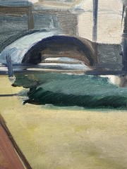 Oil On Canvas: View Of An Industrial City Modern Art 20th Century 60×72 Cm