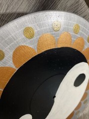 Hand painted Vinyl Record. One-of-a-kind. Yin Yang