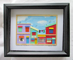 VTG 2004 Caminito-La Boca Argentina, Buenos Aires Mixed Media Painting Alfredo