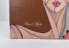 RICARDO MAYA ORIGINAL PAINTING LISTED CUBAN ARTIST ABSTRACT PORTRAIT CUBIST NEW