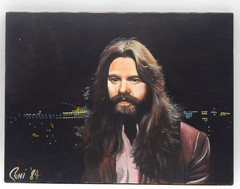 VTG 1984 Bob Seger Painting On Canvas Hand Signed From Stranger In Town Album