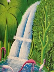 HENRI ROBERT BRESIL – HAITIAN ART: 8 X 10 ORIGINAL OIL PAINITING UNFRAMED