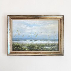 Jim Palmer painting Sea Oats at Sea Pines Hilton Head Island Seagulls 1975