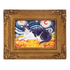 Tuxedo Van Meow Paw Palettes Canvas Wall Art 12059