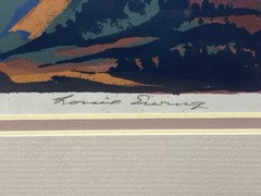 RARE Louie Ewing „Navaho Butte“ Original Gouache Painting & Serigraph Fine Art