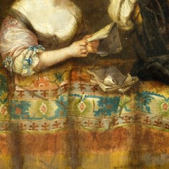 18th Century Dutch oil on canvas love couple reading playing lute 47×36 cm