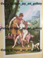 Venus and Adonis Artwork Hand Painted Hight Quality Neoclassical Fine A+Painting