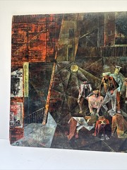Mid Century Painting Urban Black Americana Cubist Cubism Large Abstract Oil 36”