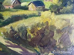 Oil Painting City Of Fastiv Gramm S. Unframed Original Home Decor Art nAAA2630