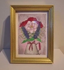 Yearning – 6×8 Inch Framed Watercolor Original – By LIN HOLBROOK