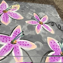 Floral Canvas Painting 16 x 20 in Unframed