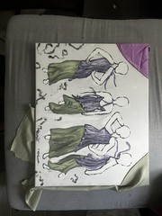 Fashion Illustration Canvas Painting Acrylic 16inx20in One Of A Kind Wall Art