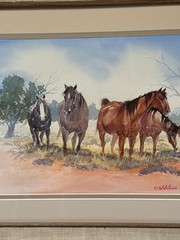 ED WHITEHORSE PAINTING NAVAJO HORSE HORSS LANDSCAPE NATIVE AMERICAN TRIBAL ART