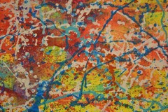Jackson Pollock Style Giant Canvas Painting 84”X62” (7 Foot) Abstract Modern XL