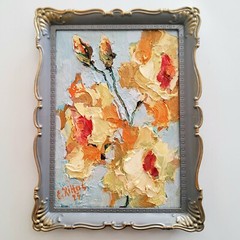 Peonies Painting Flowers Art Floral Original Oil Semi Abstract Modern Artwork