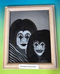 KISS Makeup PAINTING ON CANVAS Signed Spike 1993 „Pair Of Mimes“ Couple 8×10