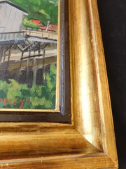 1968 VTG Japan Plein Air Impressionist Oil – Mountains Historical 20 x 16 SIGNED