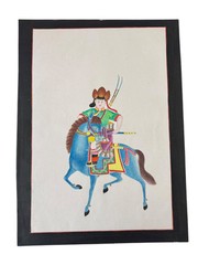 Tibet Art Original 14″ x 10″ Original Tibetan 1960s Tibetan Dahlia Bank Wessels