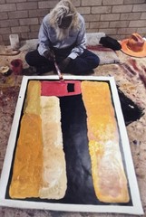 KUDDITJI KNGWARREYE, Highly Collectable Aboriginal Art,Incl Progress photos.