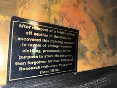 1910 Angels & Cherubs Painting In Original Frame From Church Antique Store