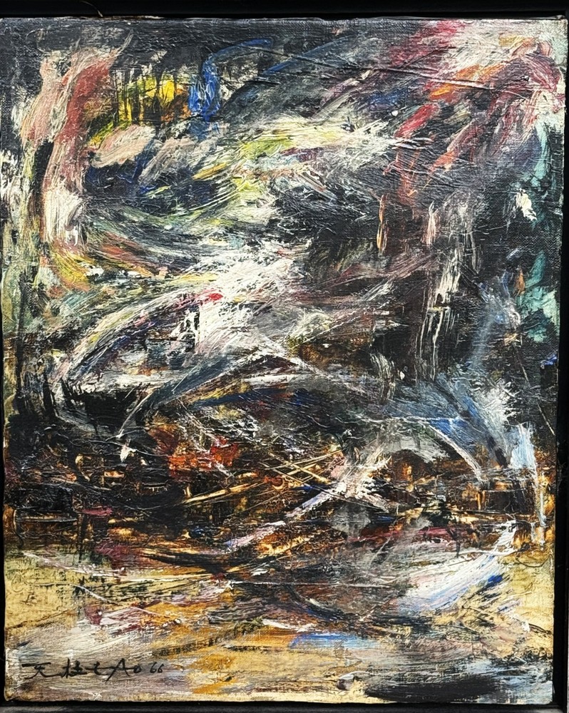 Zao Wou-Ki, Rare VTG c 1966 Abstract Expressionist Impasto O/C Signed/Dated „66“