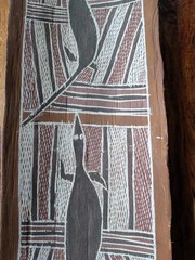 Original Vintage Aboriginal Bark Painting