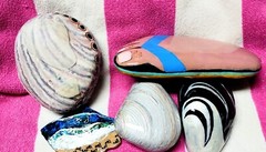 One Of A Kind Summer Beach Gift Garden Sea Shells Painted Rocks by jade.