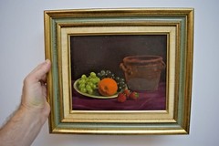+ Framed Oil Painting „Still Life“ Signed: Lion Feyen + 14″ x 12 1/8″ + (JC54)