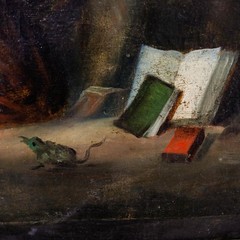 Framed 19th Century Oil – The Temptation of St Anthony