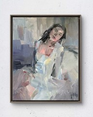 Lady No.1 8×10 Original Acrylic Painting Portrait Canvas Wall Art