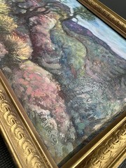 Vintage Oil Painting “April 1989 Mogollon New Mexico Landscape” by Bill Rakocy