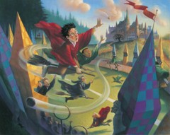 Harry Potter Quidditch Deluxe Mary GrandPre SIGNED Giclee Paper Lt Ed of 250 Lrg