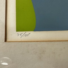 Bob Montgomery Signed Mid Century MCM Abstract Modern 1960s Serigraph Art 75/125