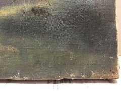 Old Oil Painting Signed Hudson River School Post-Impressionist Landscape