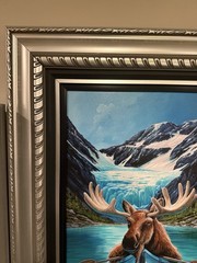 Michael Godard – Moose Kayaking – Alaska Series – Embellished – Numbered to 200