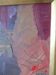 MYSTERY ORIGINAL PAINTING DINER CAFE RESTAURANT DENVER IMPRESSIONIST MODERNIST
