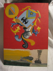 VTG 10″ x 14″ Oil Painting by Dan Cleveland „Cleve“ Ships on Ocean & Medieval