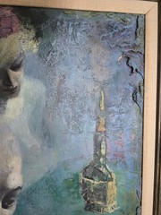 VTG Original Signed Irv Docktor Complex Abstract Textured Framed Canvas Painting