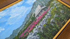 Framed Original Oil Painting Tatra Mountains Impasto Landscape Poland Wall Art