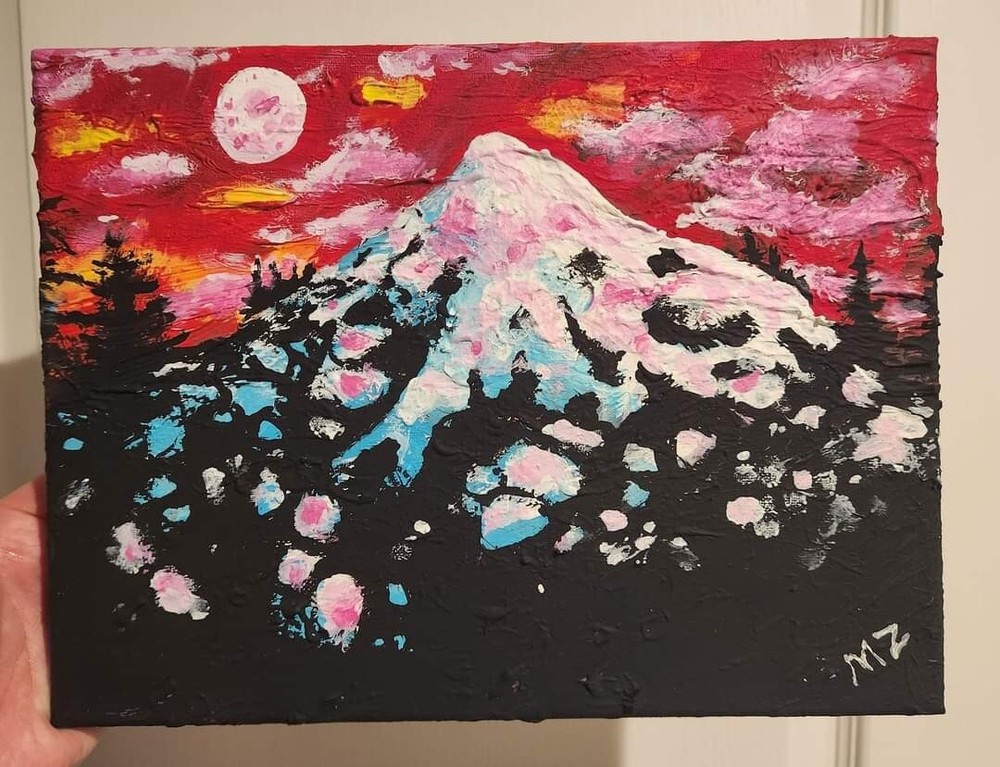 „Cupcake Mountain“ By Marina Ramos Original 8″x 11″ Acrylic Painting On Canvas