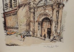 SAN JUAN DE LOS REYES TOLEDO ORIGINAL WATERCOLOR STREET SCENE PAINTING