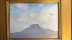 Paul Tapin painting ‚Mesa Flat Mountain 9″x12″ Pedernal Arizona mountains