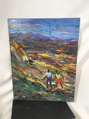 To The Hide Away Arthur Robins Original OIL Painting Abstract Landscape 2014