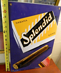 Habana Cigar Vintage Sign Splendid Rond Matches Smoker Enamel Steel 1997 #2!