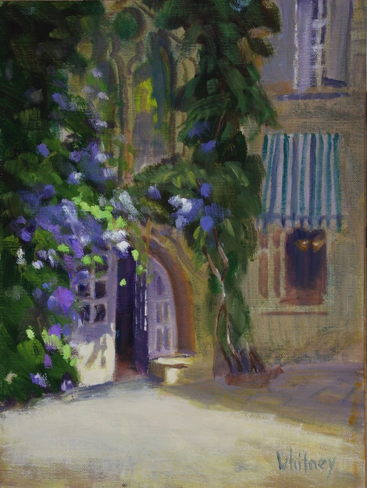 Lavender Field Provence France Oil Painting cabin 9×12 Original Oil Sue Whitney