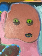 Visionary Expressionist Dream Painting By New York Outsider Artist Louise Abrams
