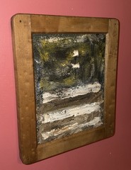 Vtg. 1979 DANIEL BUCKLER “Fortress” Mid Century Abstract Expressionist Painting