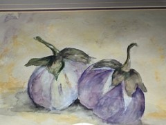 Vintage Anna Mirabella Artist-St Louis MO Purple Floral Still Life Framed
