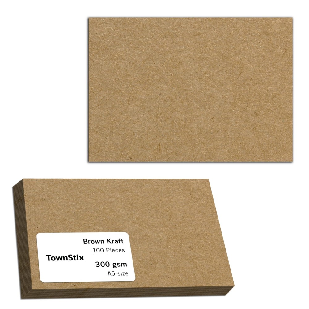 100 Sheets, 300g Kraft Paper A5, Cardboard Paper Photo Cardboard Clayboard Brew…